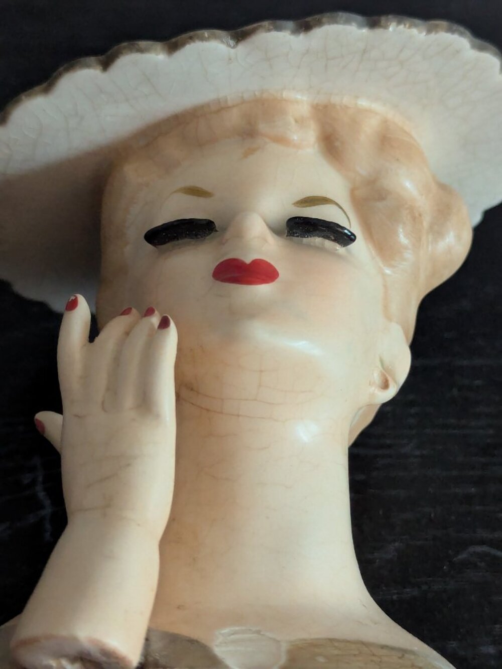 Vintage Napco Lady Head Planter Vase 1958 C3343 - Picture 10 of 14